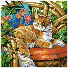 Алмазная мозаика Алмазная Фея 0019. Отдыхающий кот