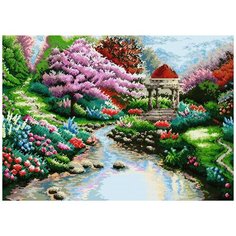 Алмазная мозаика Алмазная Фея 0007. Беседка в саду