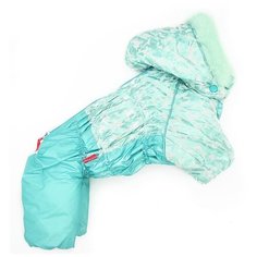 Теплый комбинезон для собак голубой металлик для мальчиков, размер 16 FOR MY Dogs