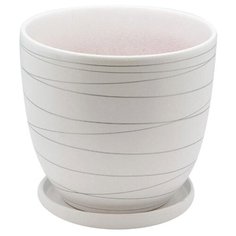 Горшок ENGARD с поддоном BH-04-3 21.5 х 21.5 х 19.5 см белый