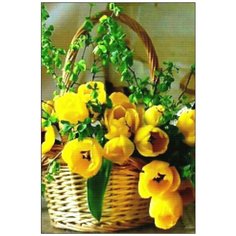 Алмазная мозаика Алмазная Фея A-0235. Желтые тюльпаны