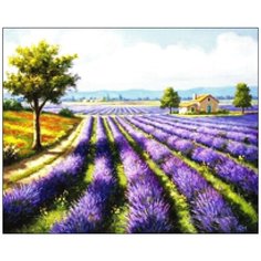 Алмазная мозаика Алмазная Фея A-0193. Лавандовые поля