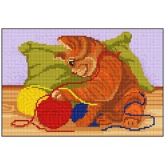 Алмазная мозаика Алмазная Фея 0052. Игривый кот