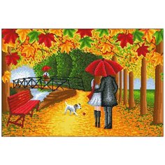 Алмазная мозаика Алмазная Фея 0031. Осенняя прогулка