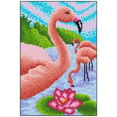 Алмазная мозаика Алмазная Фея 0028. Фламинго