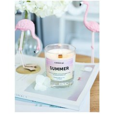 SUMMER / Лето - Ароматическая свеча из соевого воска с деревянным фитилем , свеча ароматическая, аромасвечи и свечи CANDLE ME