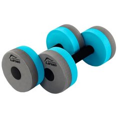 Аквагантель AquaFitness Larsen YP-27B (2шт) средней сопротивляемости графит/бирюз.