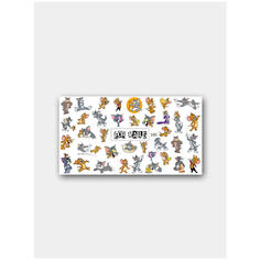 Слайдер (водные наклейки) для дизайна ногтей FN165 мультики ТОМ И джери FOR Nails