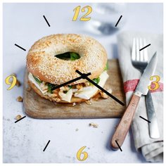 SvS Настенные часы SvS 4001734 Kitchen Бутерброд с орехами СВС