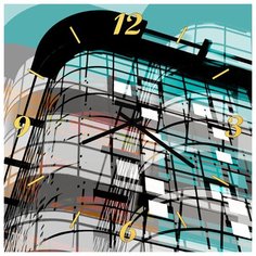 SvS Настенные часы SvS 4001803 Абстрактное здание СВС