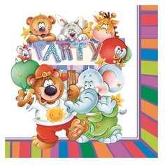 Салфетки "Daisy. Веселый праздник", 33x33 см, 3 слоя, 20 штук Pol Mak