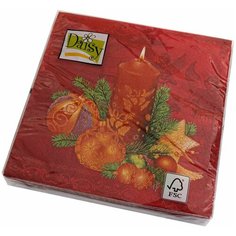 Салфетки сервиров.Daisy НГ Натюрморт красн., 33х33х3сл., 20шт Pol Mak