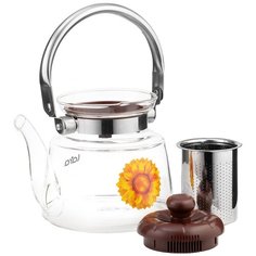 06-11LR Lara Чайник заварочный 800мл, жаропрочное стекло, стальной фильтр