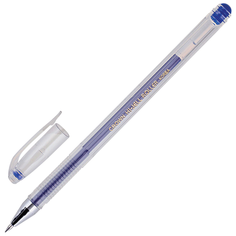 Ручка гелевая CROWN «Hi-Jell», синяя, корпус прозрачный, узел 0,5 мм, линия письма 0,35 мм