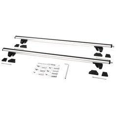 комплект дуг и опор AMOS Alfa на рейлинги для Honda CR-V (1997-2002), 1.2м, с замками серый Амос