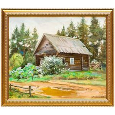 Картина маслом "Домик в деревне" Поповский Русская Живопись