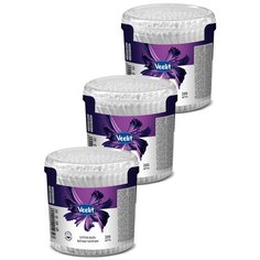 Ватные палочки в стакане Veelit 3 штуки