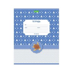 "ECO" Тетрадь 12л А5ф Класс "С" линия на скобе серия -Аквариум- 067761 Hatber