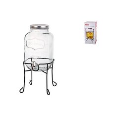 Банка д/лимонада на метал. подставке 5л 4434 Коралл