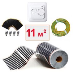 Инфракрасный пленочный теплый пол Теплософт 11 м², 2420 Вт с терморегулятором