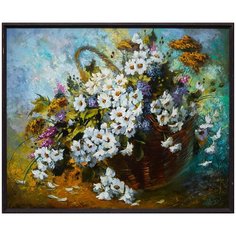 Картина маслом "Букет в корзине" Горцевич Русская Живопись