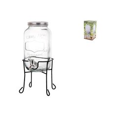 Банка д/лимонада на метал. подставке 4л 4436 Коралл