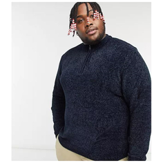 Темно-синий джемпер короткой молнией French Connection Plus