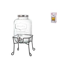 Банка д/лимонада на метал. подставке 6л 4433 Коралл