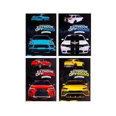 Блокнот А6 16л. Автомобильный экстрим (Б16-0456) (ассорти. на скрепке. цвет.мелов.обл. блок-офсет) Проф Пресс