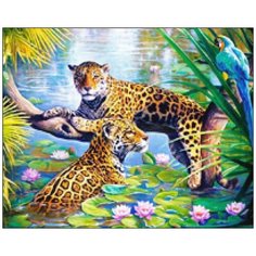 Алмазная мозаика Алмазная Фея A-0300. На отдыхе в джунглях