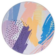 Ковер Этель Краски, диаметр: 1.2 м, розовый/синий/фиолетовый