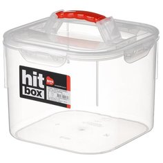 Bora Plastik Контейнер Hit Box №2 BO082 6.6 л, прозрачный/красный