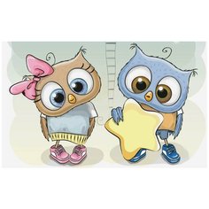 Алмазная мозаика. Картина "Звездочка в подарок", полная, 20х30, LC017. Цветной