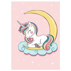 Алмазная мозаика на подрамнике, ТМ Цветной, "Сказочный единорог", LC010, 20х30, полная выкладка.