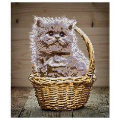 ФРЕЯ Набор алмазной вышивки Котенок в корзине (ALVR-122), 30 х 35 см