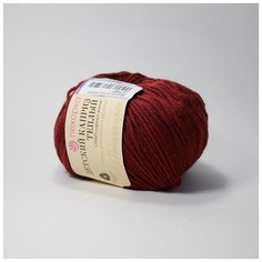Пряжа Пехорка Детский каприз теплый 07 бордо 50% мериносовая шерсть, 50% фибра 50г 125м 5шт