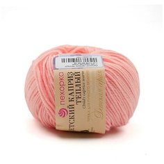 Пряжа Пехорка Детский каприз теплый 1129 нежная роза 50% мериносовая шерсть, 50% фибра 50г 125м 5шт