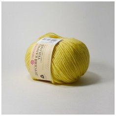 Пряжа Пехорка Детский каприз теплый 27 лимон 50% мериносовая шерсть, 50% фибра 50г 125м 5шт