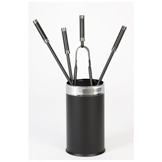 Аксессуар для камина (совок, метелка, щипцы, кочерга) d17 x h60 см металл Comex Production