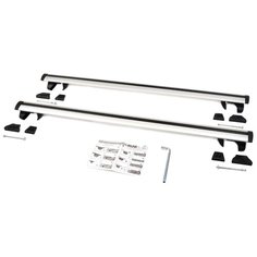 комплект дуг и опор AMOS Alfa на рейлинги для Toyota Venza (2009-н.в.), 1.4м серебристый Амос