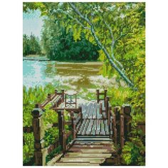 Алмазная мозаика на подрамнике ТМ Белоснежка "Лесенка", 30X40 см.