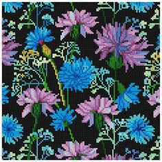 Алмазная мозаика на подрамнике ТМ Белоснежка "Васильковый луг", 30X30 см.