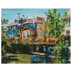 Франция. Кольмар Мозаика на подрамнике 40х50 Белоснежка