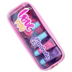 Набор косметики Super Girl 2 лака для ногтей, 2 бальзама для губ, косметичка Martinelia