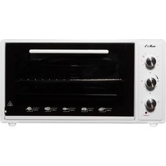 Электрическая духовка мини печь, 45л., 1600Вт, Конвекция, Гриль, Термостат, Два мощных ТЭНа класса Люкс, Нижний ТЭН закрыт, 6 режимов, 50-300С, Таймер с автоотключением, Подсветка, Эмаль легкой очистки, il Monte EO-4503 C WHITE
