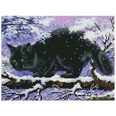 Алмазная мозаика на подрамнике Белоснежка "Морозный день" 30х40 см