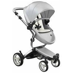 Коляска 2в1 Mima Xari Argento на серебристом шасси с матрасиками Sandy Beige