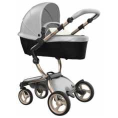 Коляска-трансформер Mima Xari (2 в 1), argento/sandy beige/champagne frame, цвет шасси: золотистый