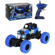 Радиоуправляемая машина полицейский краулер, машинка на пульте управления , игрушка для детей , игрушка для мальчиков , движение вперед и назад , повороты в стороны , преодаление припятствий , пружинная амортизация от столкновений , масштаб 1:18, р/у  Компания Друзей