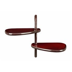 Деревянная полка для цветов Полка-2 цв. "Красное дерево", Габ. разм. 300х400х180 mm, полка d-180 mm Аква Сервис